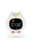 Zopa Szilikon gyermek ébresztőóra éjszakai fénnyel és zenével - Owl