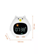 Zopa Szilikon gyermek ébresztőóra éjszakai fénnyel és zenével - Owl