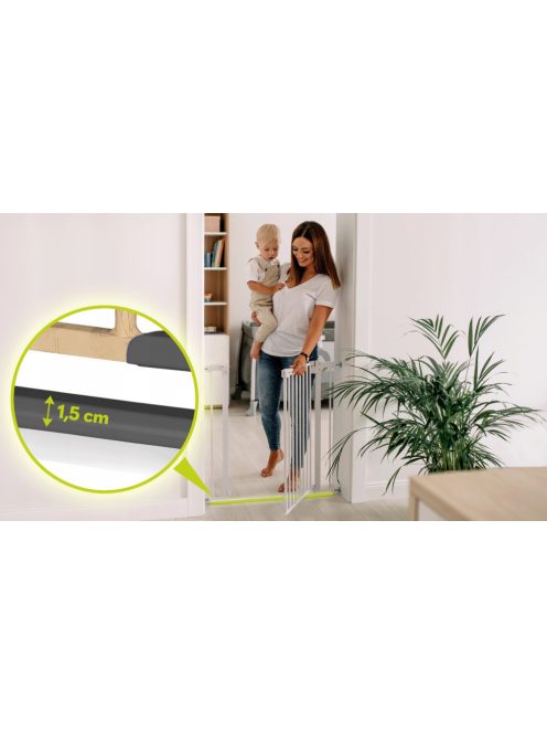 Lionelo Truus Slim biztonsági ajtórács - Grey Graphite (75-105 cm) 2 db toldóval!