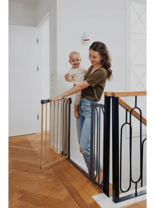 Lionelo Truus Slim biztonsági ajtórács - Grey Graphite (75-105 cm) 2 db toldóval!