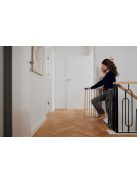 Lionelo Truus Slim biztonsági ajtórács - Carbon Natural (75-105 cm) 2 db toldóval!