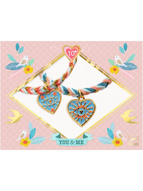 Djeco: Design by Ékszerkészítő készlet - Páros baráti szívek - Friendships and Hearts