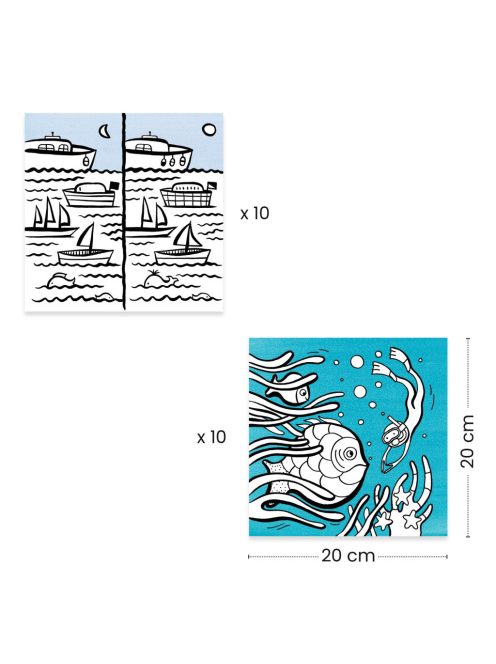 Djeco: Design by Meglepetés adagoló színező - Óceán - Coloring dispenser, Ocean