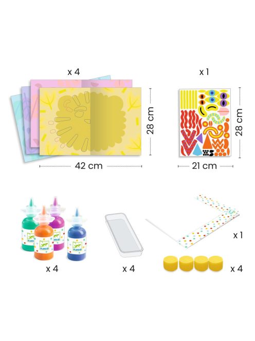 Djeco: Design by Szivacsfestő műhely - Meglepetés - To smooth and squish
