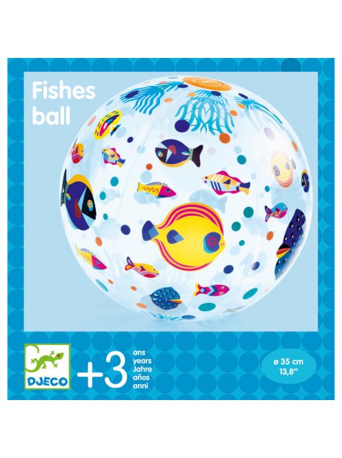 Djeco Felfújható labda, ∅ 35 cm - Halacskák - Fishes ball