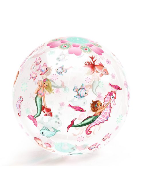 Djeco Felfújható labda, 35 cm - Sellős labda - Mermaid Ball