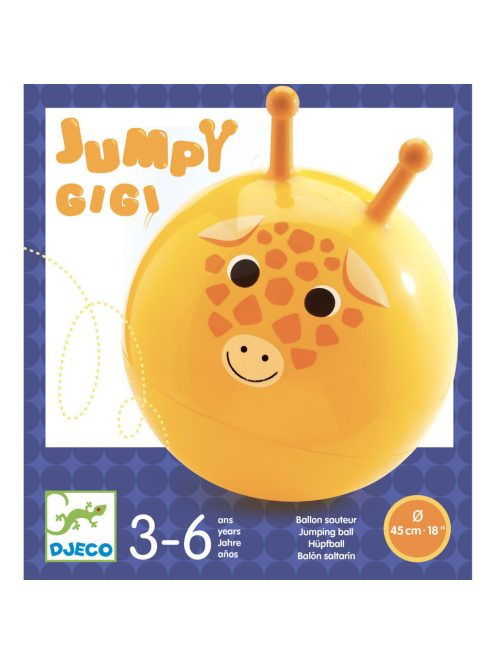 Djeco Ugrálólabda, ∅ 45 cm - Jumpy Gigi - Jumpy Gigi