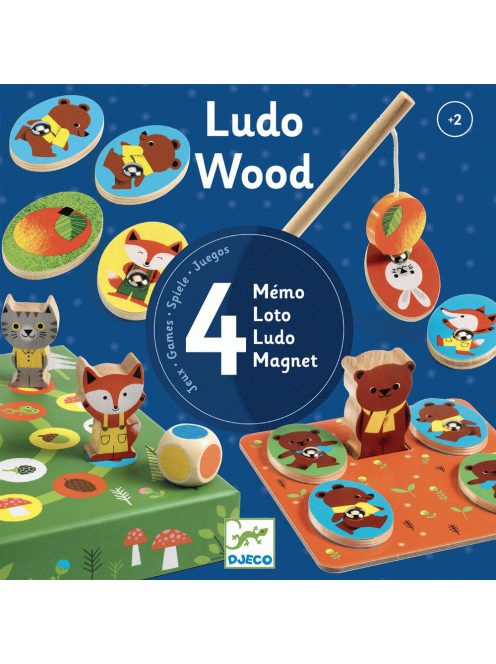 Djeco Társasjáték - Négy pajti - Ludo Wood