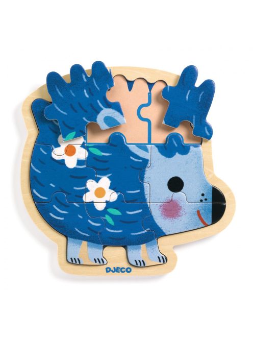 Djeco Fa puzzle, 9 darabos - Süni