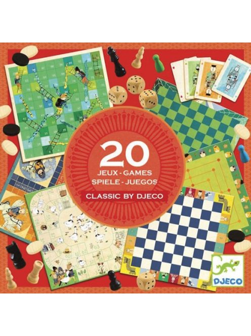 Djeco Társasjáték klasszikus - Classic box - 20 játék