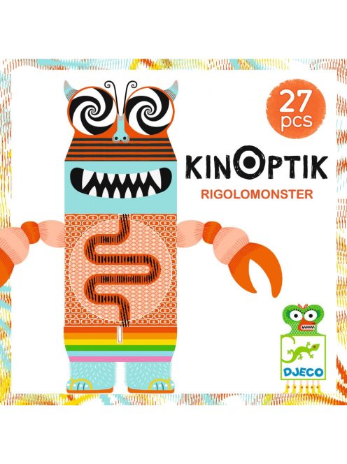 Djeco Optikai puzzle, Vicces szörnyek, 27 db - Kinoptik RigoloMonster