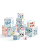 Djeco Toronyépítő kocka -  Nyuszis - BabyBloki