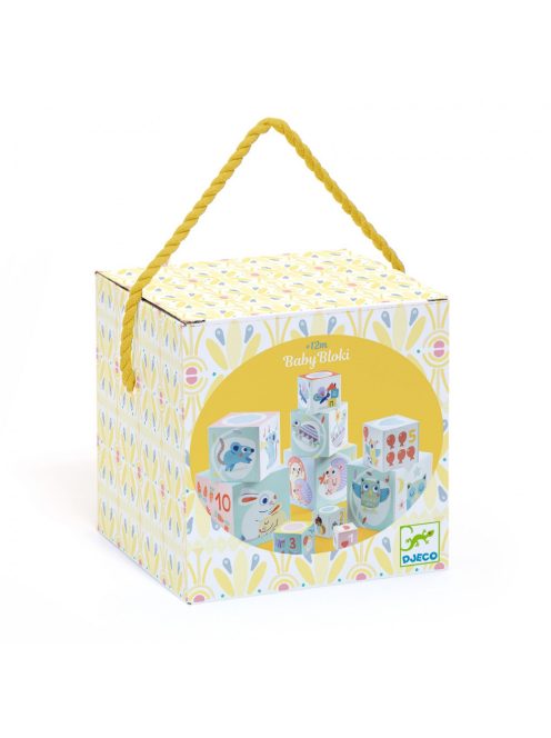Djeco Toronyépítő kocka -  Nyuszis - BabyBloki