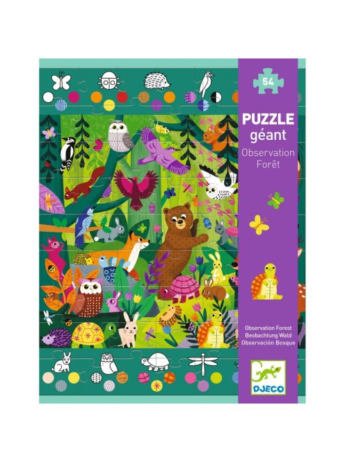 Djeco Megfigyeltető puzzle - Erdőben, 54 db-os - Observation forest