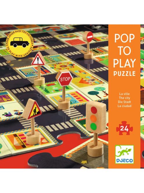 Djeco Óriás puzzle, A város, 24 db