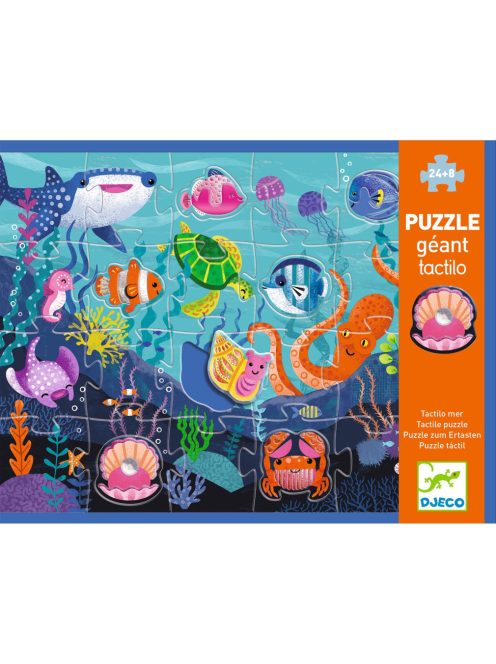 Djeco Óriás puzzle - Tengerlakók, 24+8 db-os - Taktilo sea