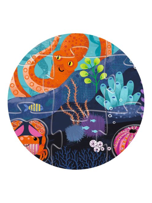 Djeco Óriás puzzle - Tengerlakók, 24+8 db-os - Taktilo sea