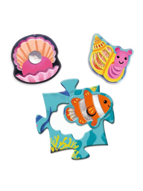 Djeco Óriás puzzle - Tengerlakók, 24+8 db-os - Taktilo sea