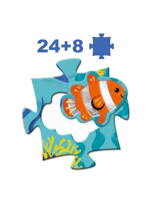 Djeco Óriás puzzle - Tengerlakók, 24+8 db-os - Taktilo sea