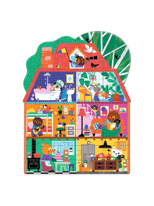 Djeco Óriás puzzle - A Kisbarátok Háza, 36 db-os - The Little Buddies' House