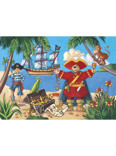 Djeco Formadobozos puzzle - Kalózok kincse - The pirate and his treasure