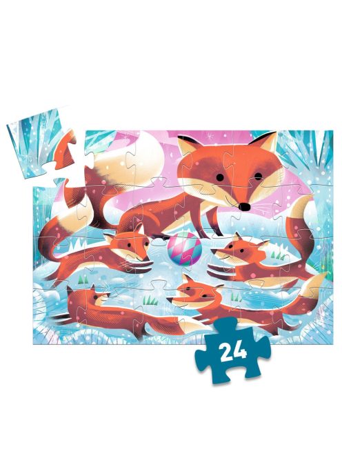 Djeco Formadobozos puzzle - Gyömbér a kis róka, 24 db-os - Ginger, little fox