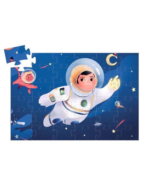 Djeco Formadobozos puzzle - Űrhajós a holdon, 36 db-os - An astronaut on the moon