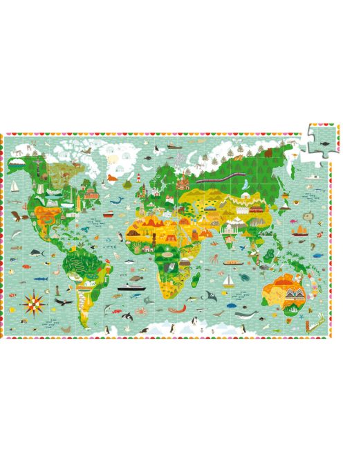 Djeco Megfigyeltető puzzle - Lenyűgöző világ - Around the world
