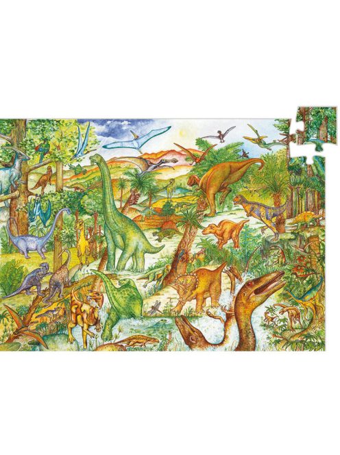 Djeco Megfigyeltető puzzle - Dinoszauruszok 100 db-os