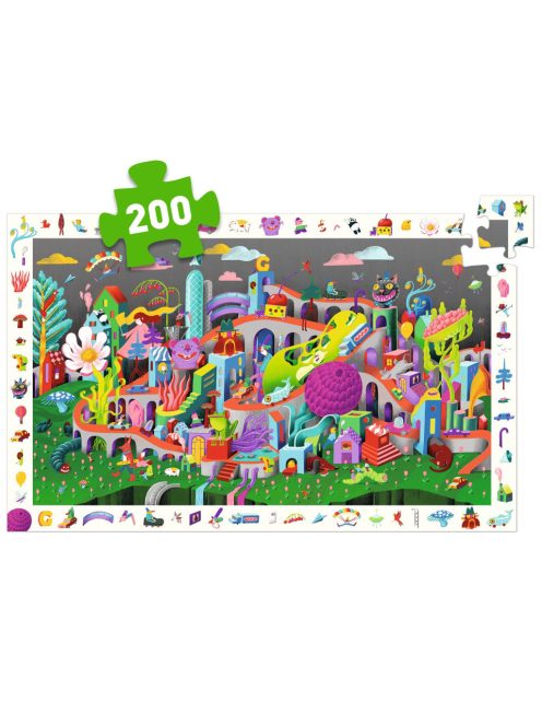 Djeco Megfigyeltető puzzle - Őrült város, 200 db-os - Crazy Town