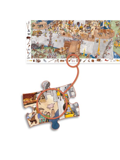 Djeco Megfigyeltető puzzle - Bevehetetlen vár