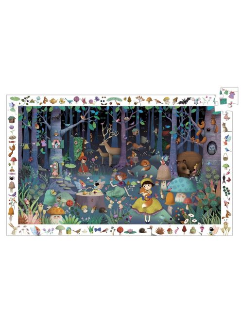 Djeco Megfigyeltető puzzle - Elvarázsolt erdő - Enchanted Forest