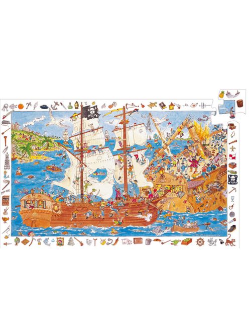 Djeco Megfigyeltető puzzle - Kalózok - Pirates