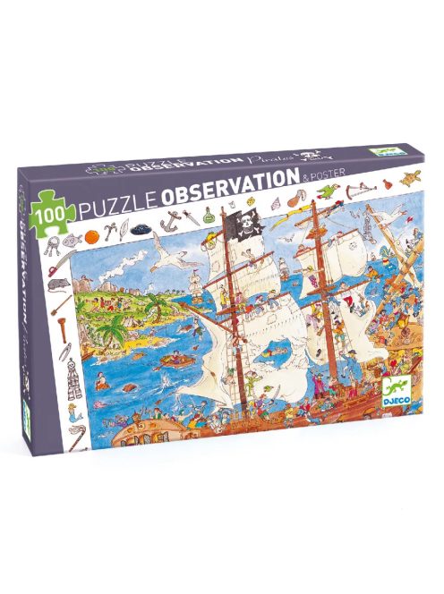 Djeco Megfigyeltető puzzle - Kalózok - Pirates