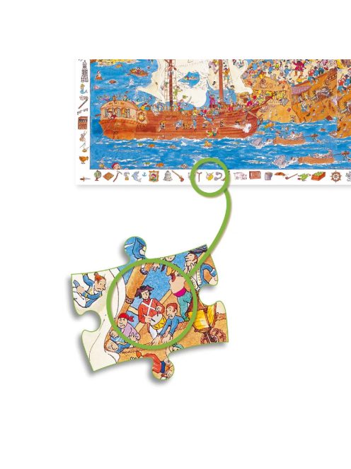 Djeco Megfigyeltető puzzle - Kalózok - Pirates