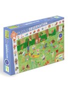 Djeco Megfigyeltető puzzle - Kisbarátok a kertben, 35 db-os - Little friends' garden