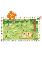 Djeco Megfigyeltető puzzle - Kisbarátok a kertben, 35 db-os - Little friends' garden