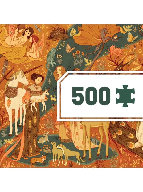 Djeco Művész puzzle, Egyszarvú és a hölgy, 500 db