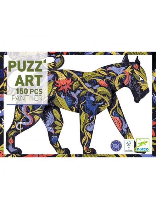 Djeco Művész puzzle - Fekete párcuc - Panther