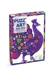 Djeco Művész puzzle - Páva, 500 db-os - Peacock