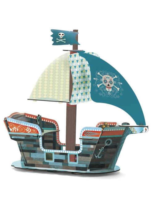 Djeco Építőjáték - Kalózhajó 3D - Pirate boat 3D