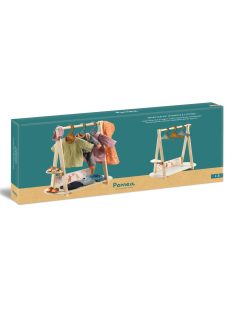   Djeco: Pomea Nagy ruhafogas 3 vállfával - Large clothes rack, 3 hangers