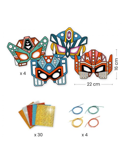 Djeco Csináld magad! - Fémfóliás Robot arcmaszkok