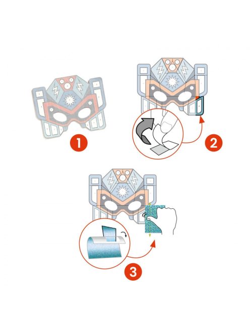 Djeco Csináld magad! - Fémfóliás Robot arcmaszkok - Super robots