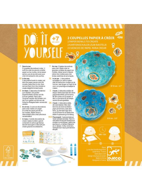 Djeco: Design by Csináld magad! - Dísztálkák, tengerben - In the sea
