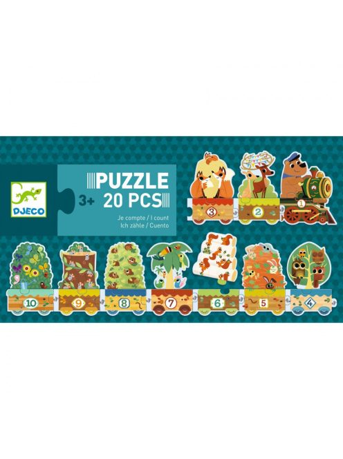 Djeco Sorozatkirakó puzzle - 10-ig számolok, 20 db-os - I count