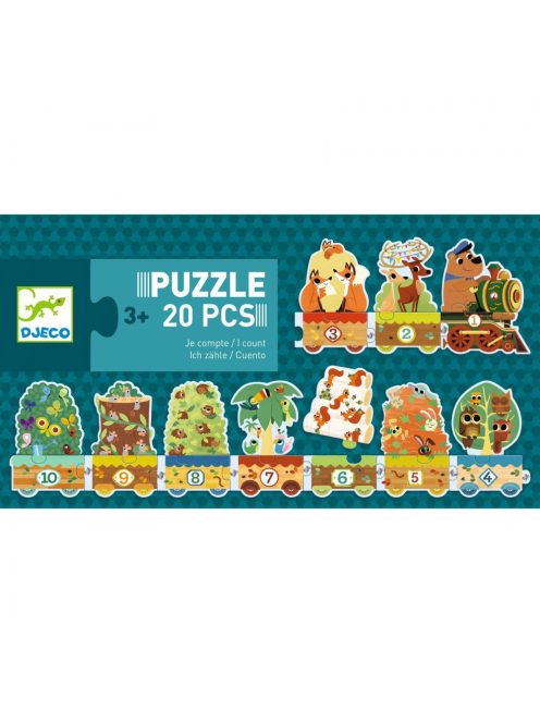 Djeco Sorozatkirakó puzzle, 10-ig számolok, 20 db
