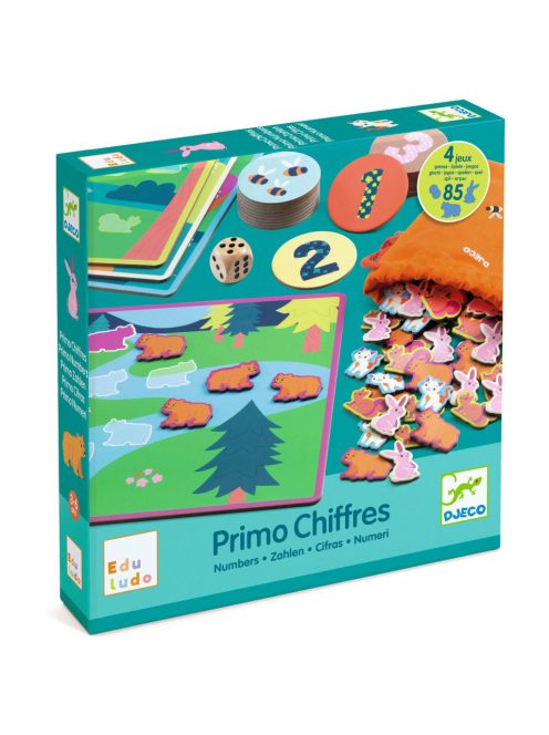 Djeco: Eduludo Fejlesztő játék - Számolás 4 az 1-ben - Eduludo Primo Chiffres