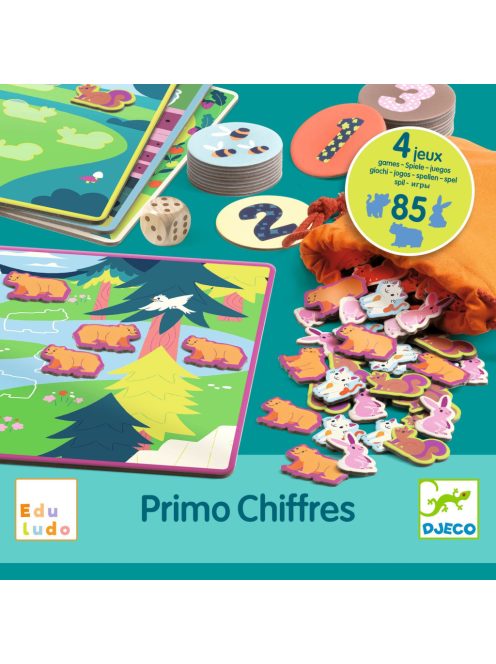 Djeco: Eduludo Fejlesztő játék - Számolás 4 az 1-ben - Eduludo Primo Chiffres