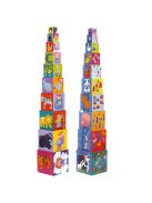 Djeco Toronyépítő kocka - Mulatságos építő - 10 funny blocks